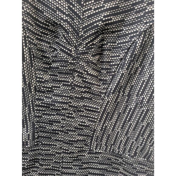 Ann Taylor Shift Dress Size 2 Blue White Cap Sleeve Zip Back Stretchy Formal NEW - Picture 4 of 12